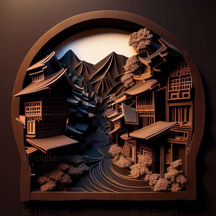 3D model Takayama in Japan (STL)